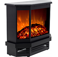 Електричний стоячий камін з функцією обігріву Aflamo чорний 1500 Вт 56 x 52 x 22 см