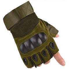 Тактичні рукавички без пальців Oakley L олива