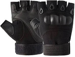 Рукавички тактичні без пальців Oakley XL чорні, фото 4