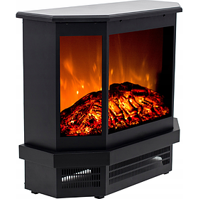 Електричний стоячий камін з функцією обігріву Aflamo чорний 1500 Вт 56 x 52 x 22 см