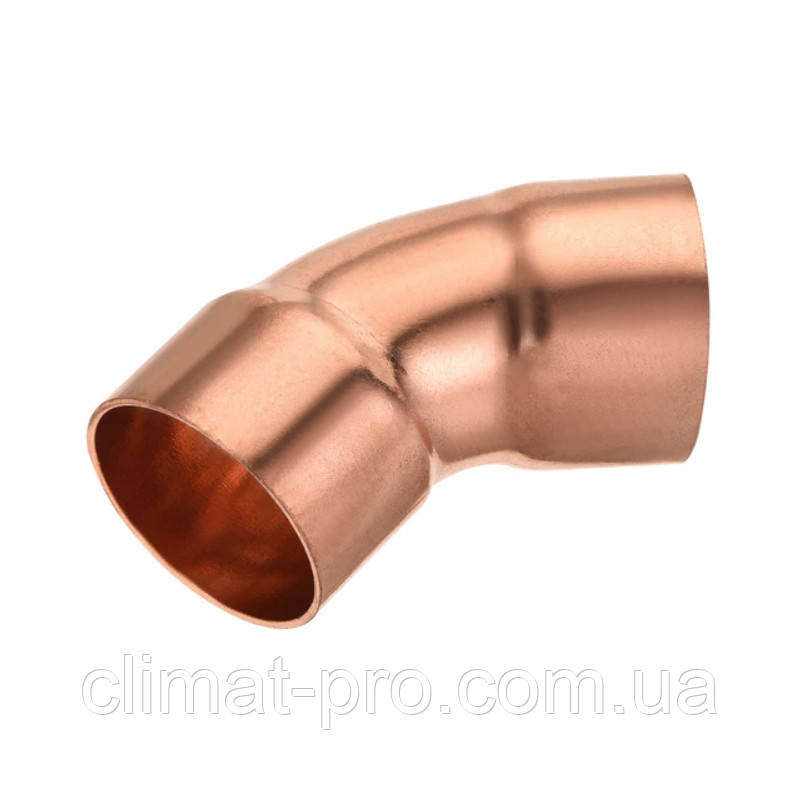 ⌀ 1/2" коліно 45° мідне Halcor, фото 1