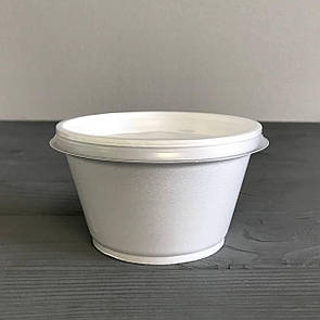 Супник зі спіненого полістиролу з кришкою, 330 мл УКРАІНА (25шт/уп|500шт/ящ)