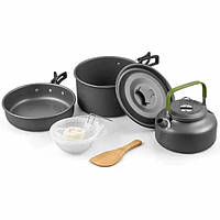 Набор туристической посуды алюминиевой Cooking Set DS-308 8148 S