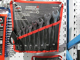 VULKAN Набір ключів комб. 6-19мм 8од. чохол