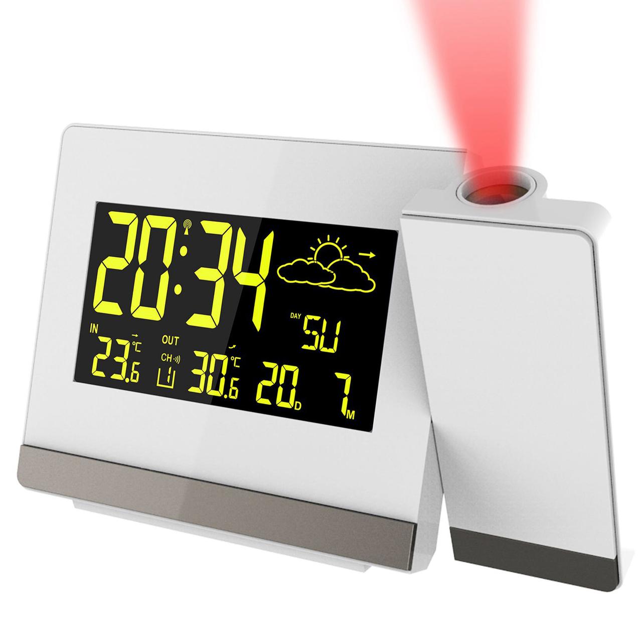 Годинник проєкційний Technoline WT549 White