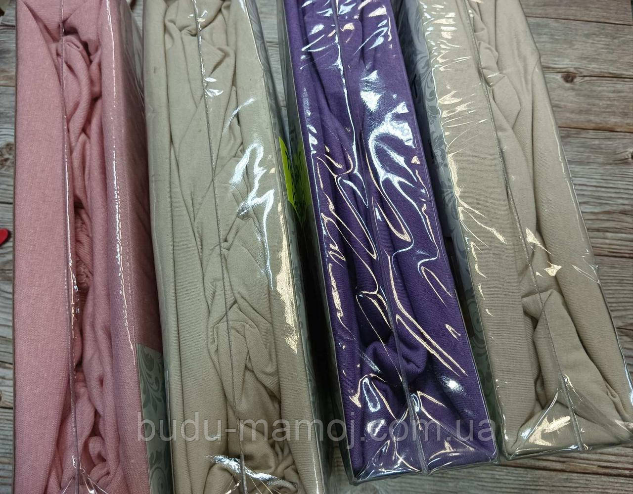 Трикотажне простирадло на гумці Бавовна Туреччина 100*200 односпальне в пологовий будинок, фото 1