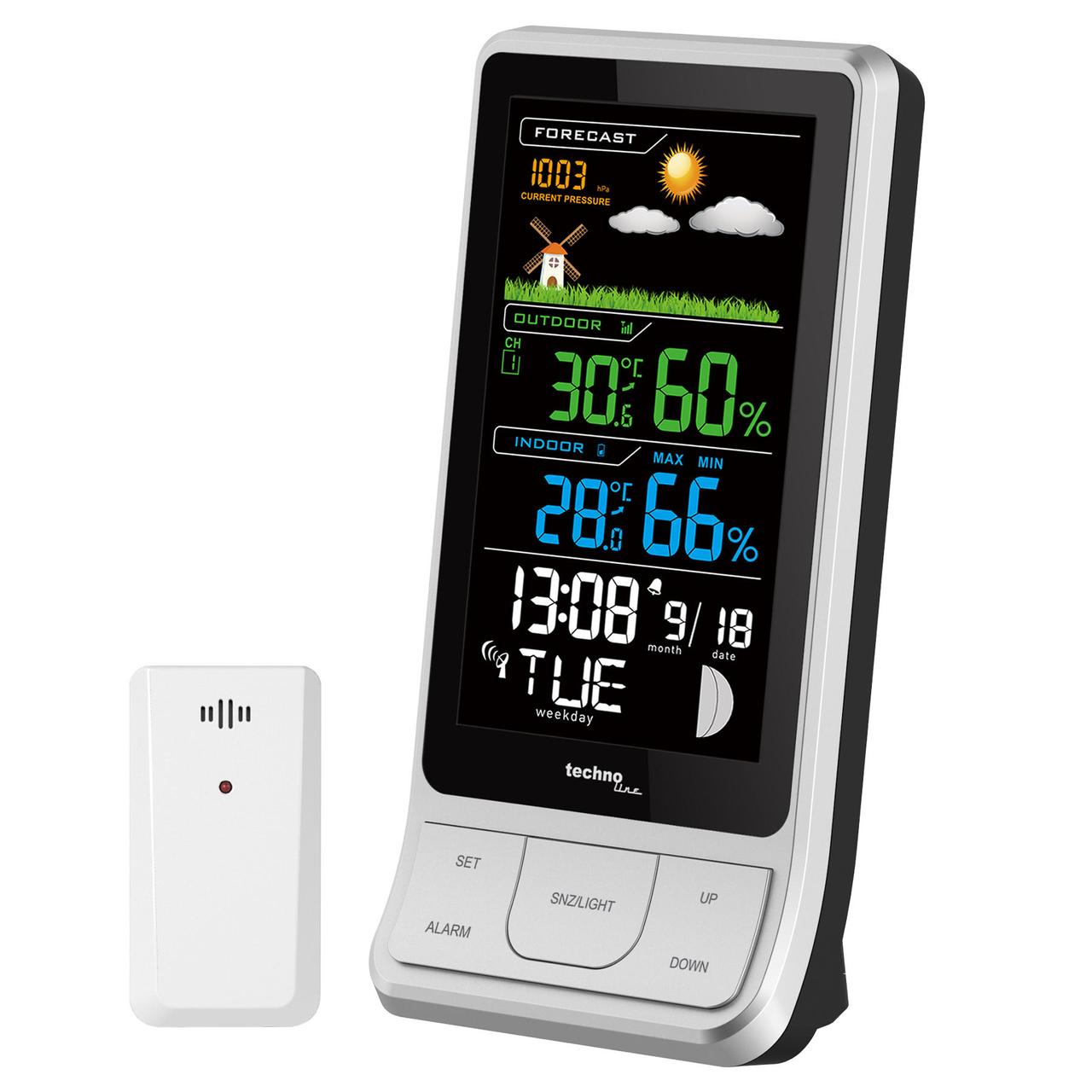 Метеостанція Technoline WS6441 з зовнішнім датчиком Black/Silver, фото 1