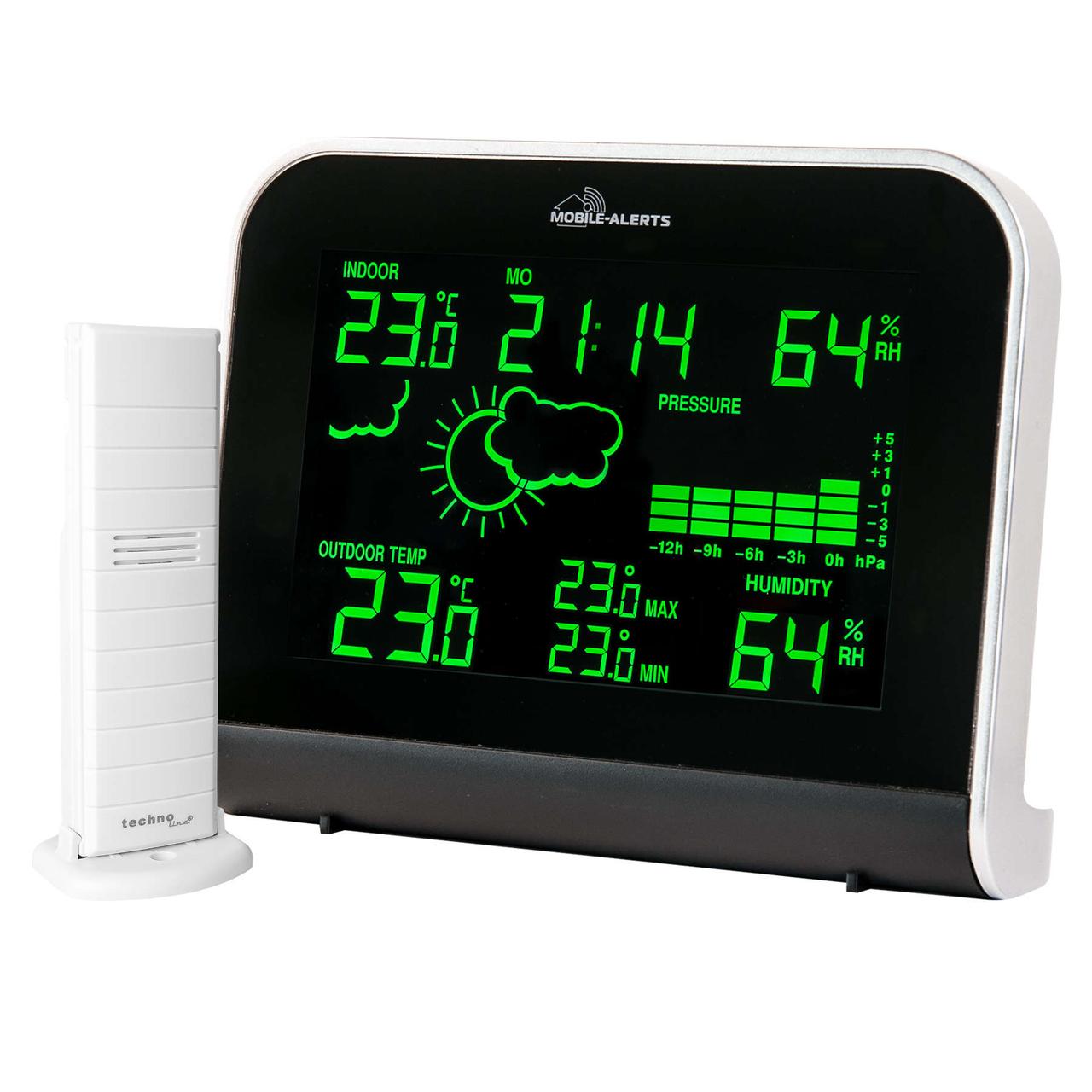 Метеостанція Technoline Mobile Alerts MA10920 IT із зовнішнім датчиком Black/Silver