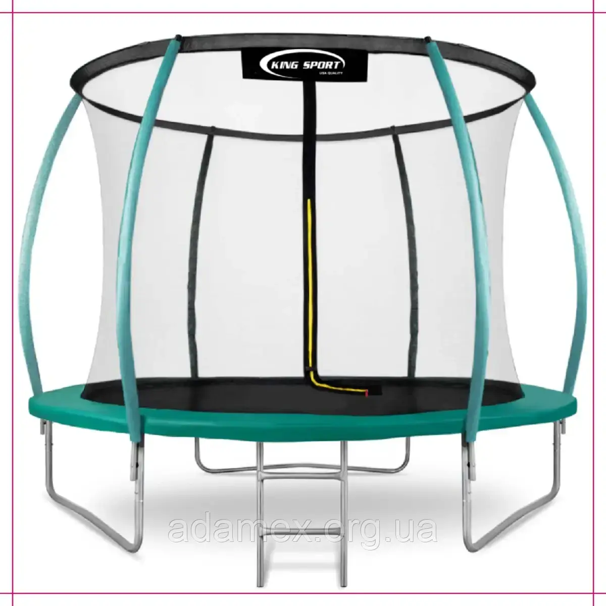 Батут King Sport PRO 252 см із внутрішньою сіткою та драбинкою-США