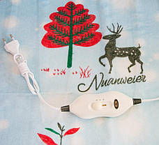 Електропростирадло Electric Blanket односпальне 50w 145х64 байка (малюнок олені), фото 4