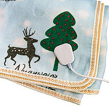 Електропростирадло Electric Blanket односпальне 50w 145х64 байка (малюнок олені), фото 5