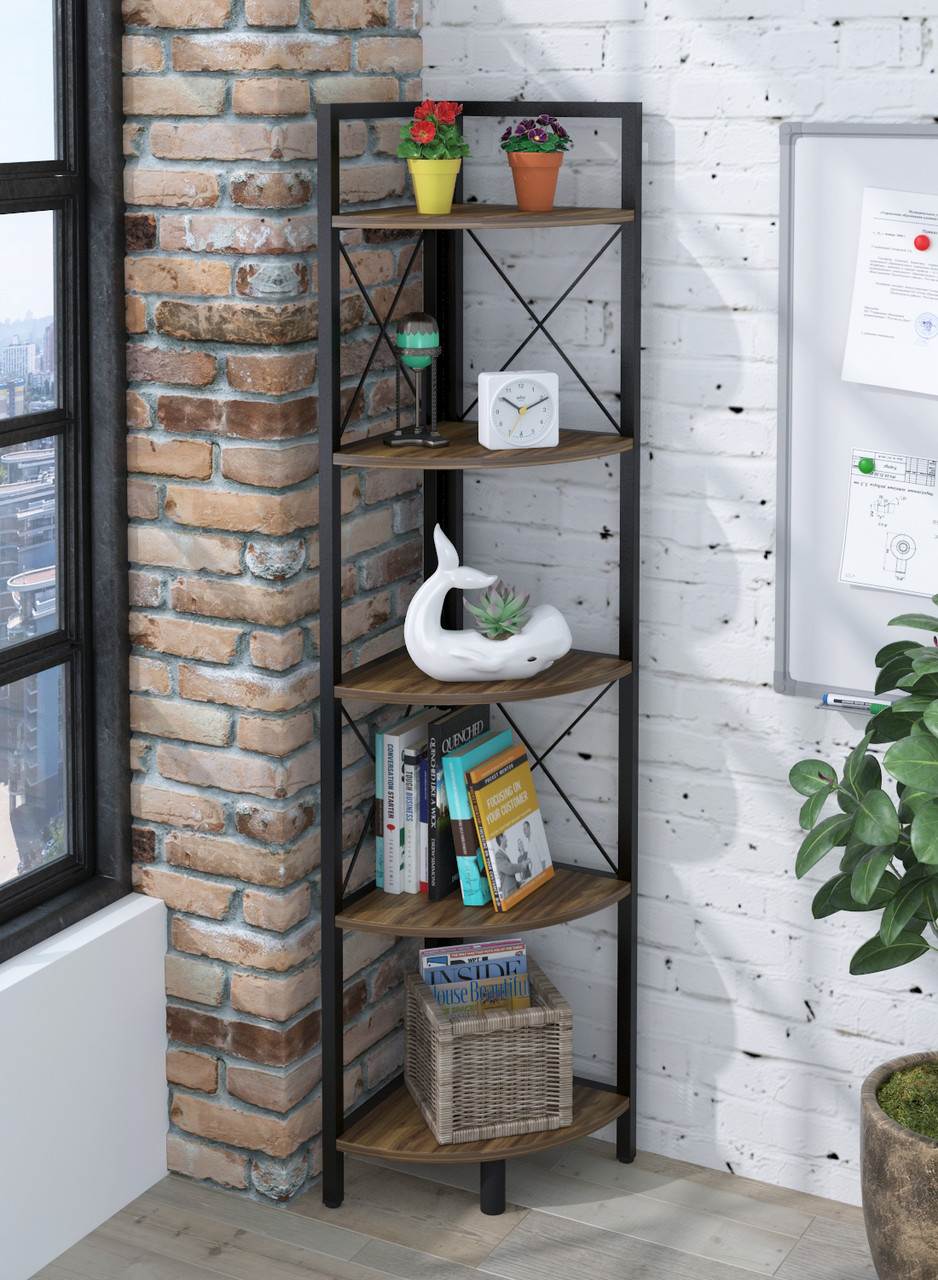Стеллаж Угловой Loft Design L-175 Орех Модена для Дома и Офиса ...