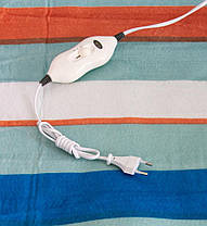 Електропростирадло Electric Blanket односпальне 50w 145х64 байка (малюнок смуги), фото 4