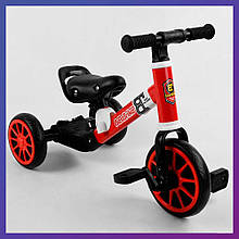 Дитячий триколісний велосипед біговел 2в1 Best Trike 36617 металева рама червоний