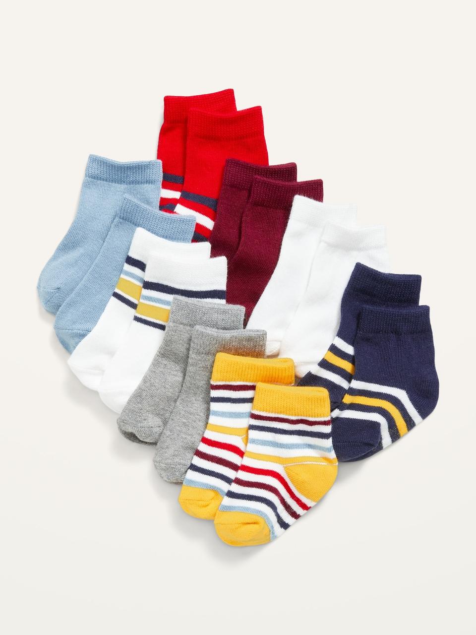 Укорочені дитячі шкарпетки для хлопчика, комплект 8 пар різнокольорових шкарпеток old navy