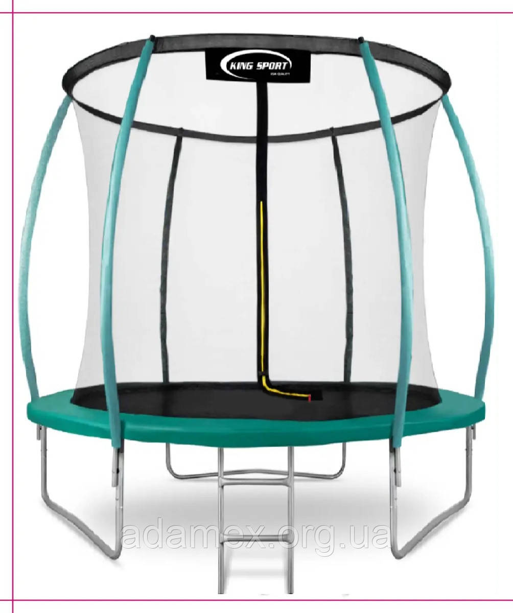 Батут King Sport PRO 183 см із внутрішньою сіткою та драбинкою-США, фото 1