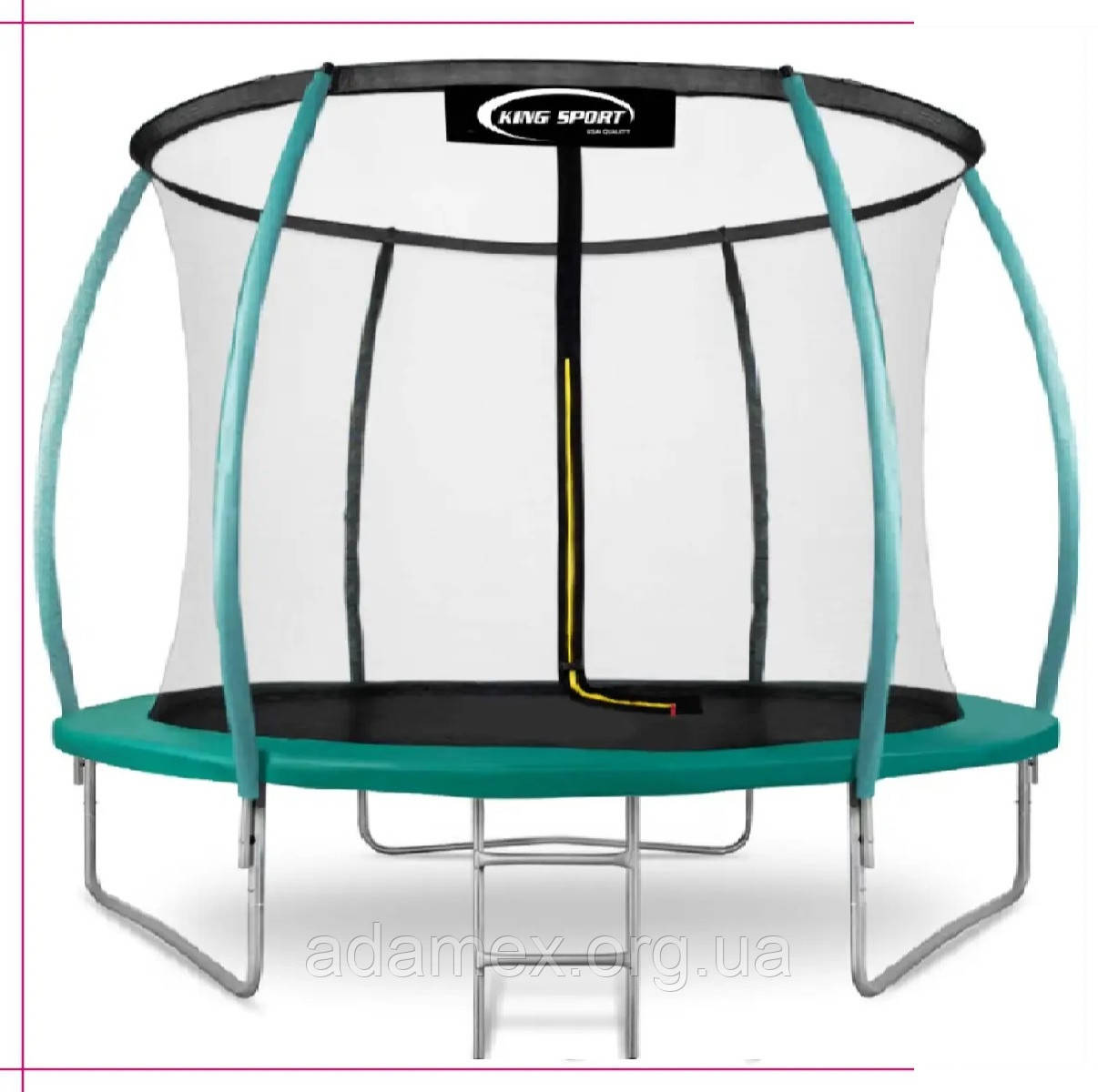 Батут King Sport PRO 312 см із внутрішньою сіткою  і драбинкою-США