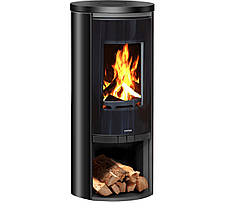 Сучасна кругло піч керамічна Color Stove G1 BLACK STEEL BLACK CERAMICS