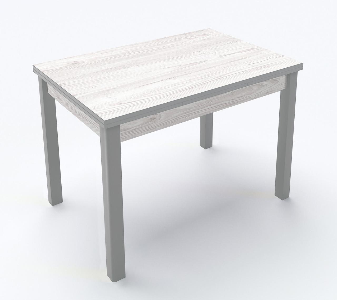 Стіл на кухню розкладний Марсель Fusion Furniture, колір сірий/ Аляска  110(+35+35)х75х77