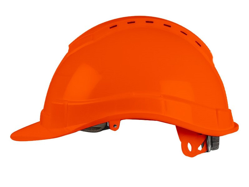 Каска защитная строительная с вентиляцией Sizam Safe-Guard 2160 оранжевая - фото 2 - id-p1680692790