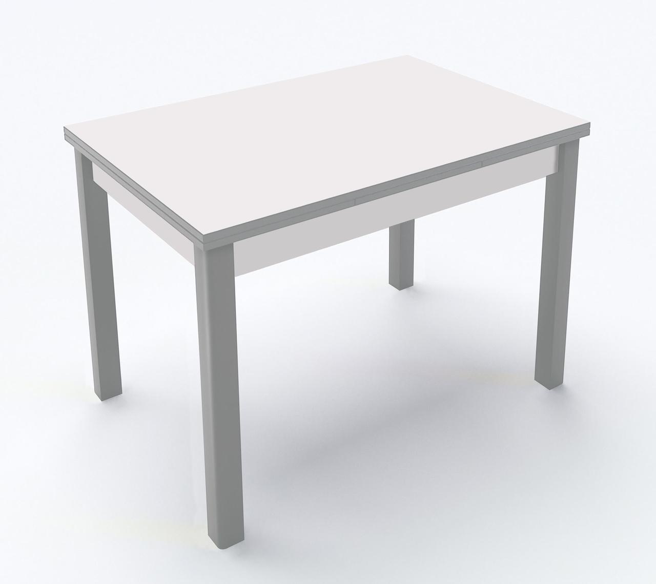 Стіл на кухню розкладний Марсель Fusion Furniture, колір сірий / білий 110(+35+35)х75х77
