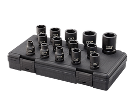 Mighty Seven Набір головок ударних 1/2" 14од 10-27мм пластик.кейс