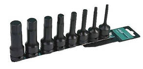 Whirlpower Набір бит ударних 1/2" 8од Hex H5-17мм на планці