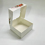 Коробка для бенто-торту, 170*170*90 мм, з вікном, "Калина", фото 3