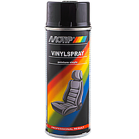 Фарба для шкіри та вінілу Motip Vinylspray, 400 мл Аерозоль Чорний глянець