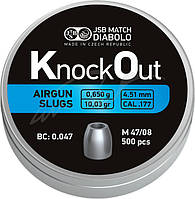 Кулі JSB Diabolo KnockOut Slugs 4.51, 0.65 г. 500 шт/уп