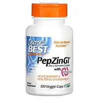 Doctor's Best, PepZin GI, комплекс цинк-L-карнозина, 120 вегетарианских капсул. срок годности 10/2025