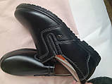 Туфлі чорні шкіряні натуральна шкіра дитячі демісезонні для хлопчиків, фото 3