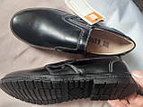 Туфлі чорні шкіряні натуральна шкіра дитячі демісезонні для хлопчиків, фото 4