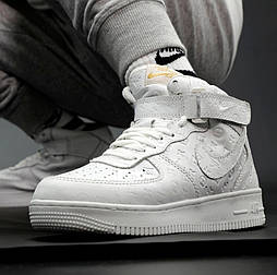 Чоловічі кросівки Nike Air Force 1 LV High білі високі осінь весна. Живо фото