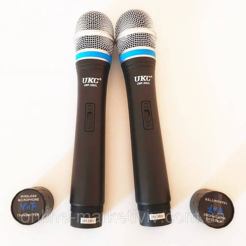Профессиональный караоке микрофон UKC DM UWP-200 XL / Вокальный микрофон / Радиосистема для караоке - фото 9 - id-p1680961827