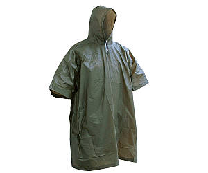 Плащ накидка тактичний Mcallister Poncho Vinyl oliv  /  дощовик пончо військове