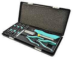 Whirlpower Набір інструментів для точної механіки 11од. пластик.кейс (паяльник,викрутки,тогкогубці)