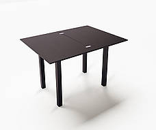 Стіл розкладний для маленької кухні Ажур Fusion Furniture, колір венге / стільниця вугольний камінь, фото 4