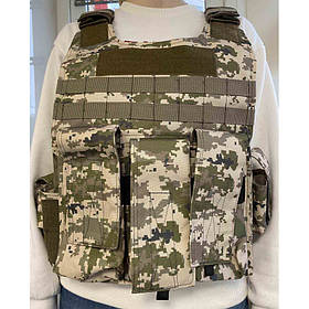 Плитоноска з підсумками для магазинів Піксель Хакі