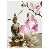 Алмазна мозаїка "Розслаблення з Буддою" полотно 50х60 см на підрамнику ТМ "Strateg", фото 4