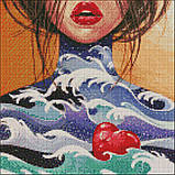 Алмазна мозаїка "Серце океану" полотно 40х40 см на підрамнику ТМ "Ідейка", фото 6