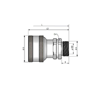 Муфта разрывная, гидравлическая (БРС) S24 М20х1,5 "Мама" ISO 5675