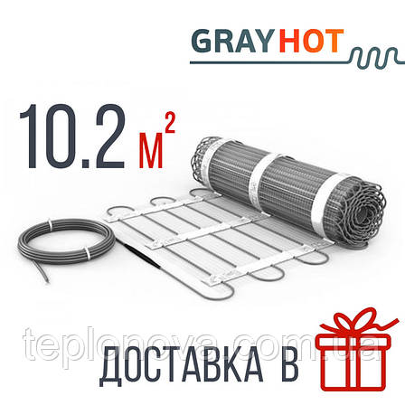 Нагрівальний мат 10.2 м² GrayHot Тепла підлога під плитку електрична, фото 2