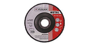 VULKAN Круг пелюстковий тарілчастий 125*22 Р-40 конич. серії Profi (UA)