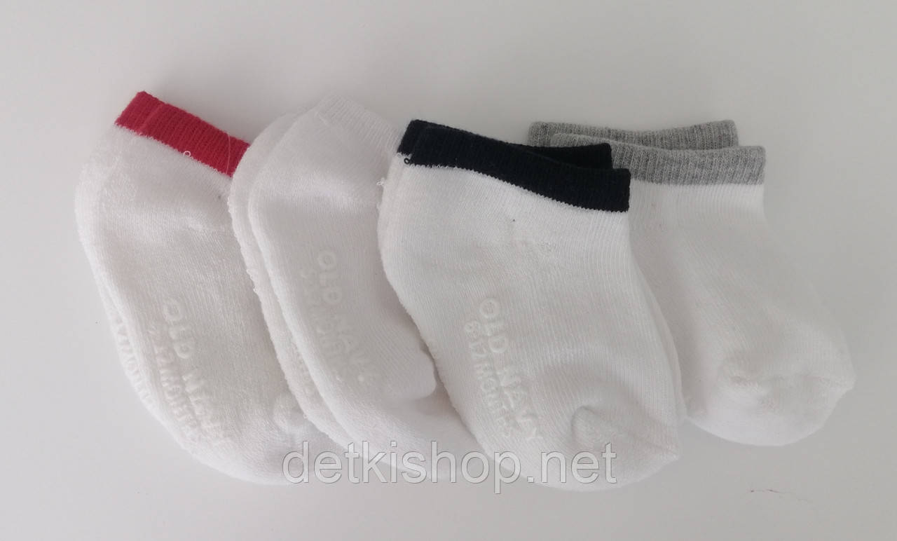 Вкорочені дитячі шкарпетки для хлопчика, комплект 4 пари кольорових шкарпеток old navy