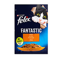 Вологий корм Purina Felix Fantastic для котів з куркою в желе 85 г (7613039788097)