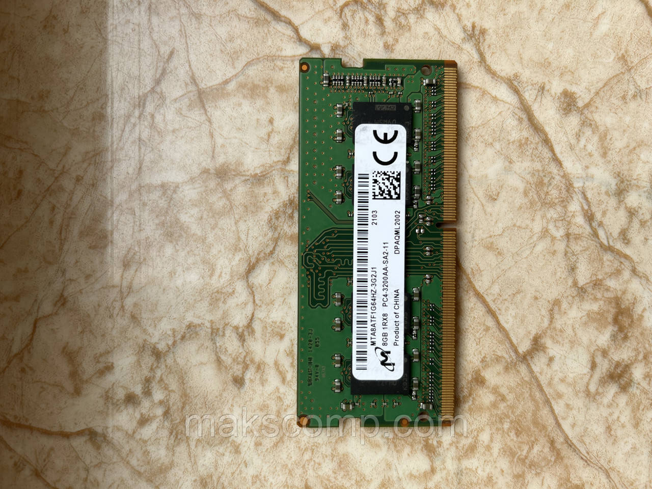 Пам'ять Micron 8Gb PC4-3200AA DDR4 MTA4ATF1G64HZ-3G2E1 б/у