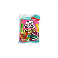 Желейні цукерки БЕЗ ГЛЮТЕНУ І ЛАКТОЗИ Jelly Mania Sharks Gummies Jake 100г Іспанія