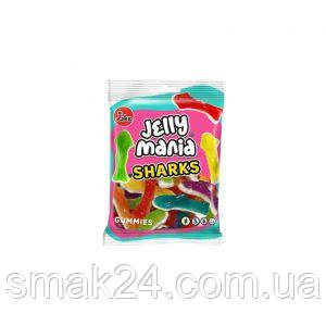 Желейні цукерки БЕЗ ГЛЮТЕНУ І ЛАКТОЗИ Jelly Mania Sharks Gummies Jake 100г Іспанія