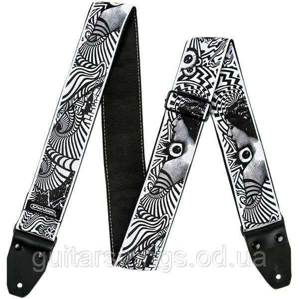 Ремінь гітарний Dunlop ILD02 I Love Dust Guitar Strap Vortex Black and White